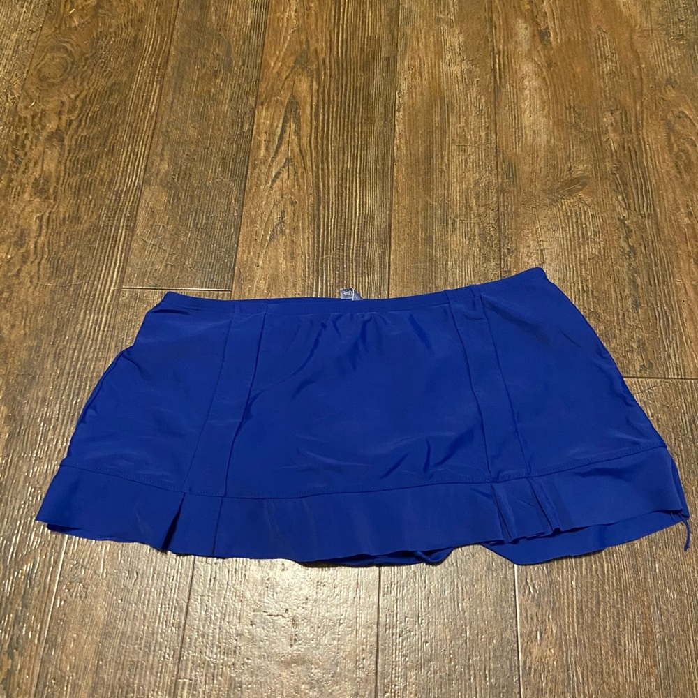 Royal blue swim skirt low rise